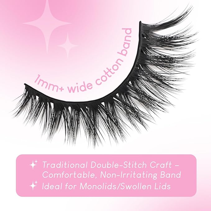 False Eyelashes 20 Pairs Wispy Lashes Faux Mink Lashes 14mm 3D Fluffy Cat Eye Lashes （style 20-061)