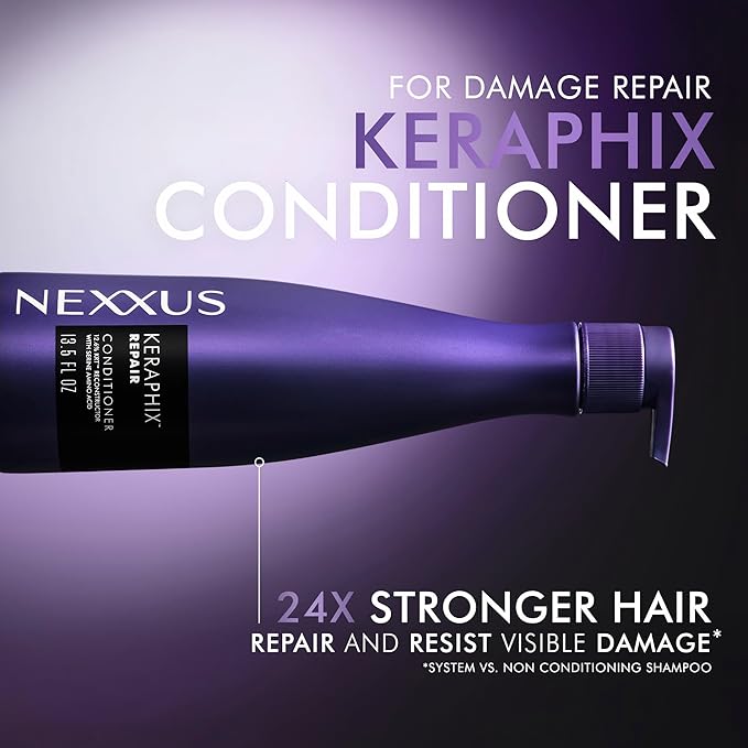Nexxus Keraphix Conditioner Keraphix with ProteinFusion for Damaged Hair With Keratin Protein and Black Rice 13.5 oz