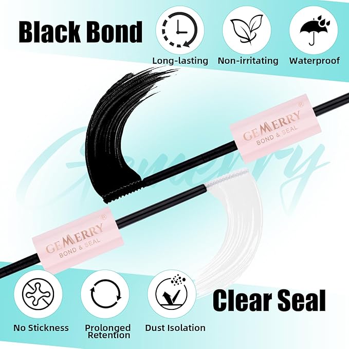 GEMERRY Lashes Clusters Kit Thick Lash Clusters 3 Styles 840Pcs Fluffy Lash Clusters Kit with Waterproof Bond and Seal Remover Tweezers for Beginners