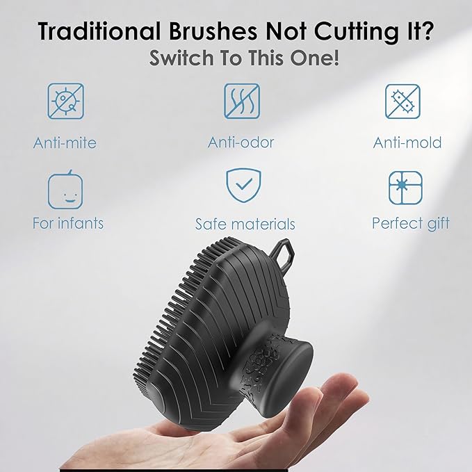 Face Scrubber & African Net, Silicone Exfoliating Brush for Men Women, Facial Cleansing Brush, Manual Waterproof Cleansing Skin Care, Blackhead Removing Pore Cleansing Massaging Face Brushes