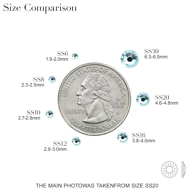 Novani 3000 Pieces Flatback Rhinestones Glass Round Gems Teal Volcano Crystals for Nail Art DIY Crafts Clothes Shoes,SS20,4.6-4.8mm