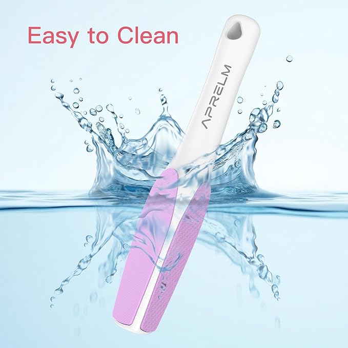 AprElm 3-Sided Nano Glass Foot Callus Remover, Professional 3-in-1(Coarse, Medium, Fine) Foot File, Pedicure Tools for Feet Hard Skin Smooth Polishing (Pink)