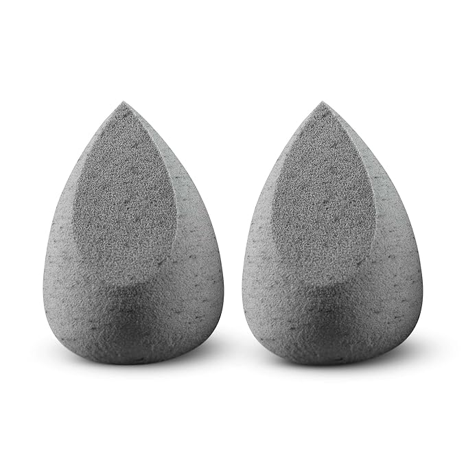 Carolina Cosmetics - Beauty Blender, Plant-Based Makeup Sponge - Soft, Reusable, Latex-Free, Made with Coconut Husk Powder for Foundation & Concealer - Pack of 2