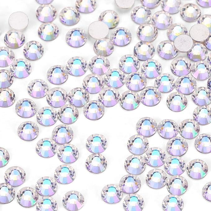 3000Pcs Moonlight Crystal Rhinestones,Glass Flatback Rhinestones Mini Gemstones for Nail Face Makeup Art Crafts Clothes Decoration -(SS10,2.8mm,Moonlight)