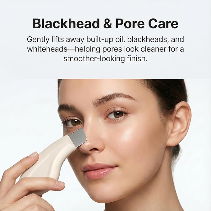 Sookga Blackhead Remover Tool, Silicone Face Scraper for Deep Cleansing, Skin Scrubber Face Spatula, Nose Blackhead Remover, Skin Care Tool for Men and Women (Beige)