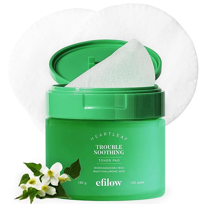 Heartleaf Trouble Soothing Toner Pads | Ultra-Slim Face Pads for Hydration and Calming Skincare, 100 Count, 180g