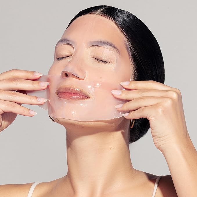 Karuna Skin - COLLAGEN Face Mask Sheets, Hydrogel 2-Piece Facial Mask, Age-Defying, Hydrating, Rejuvenating & Moisturizing Skin Care Essential That Targets Fine Lines & Wrinkles, 4 Packs