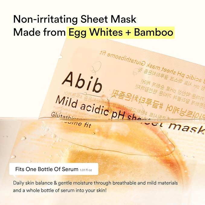 Abib Mild Acidic Ph Sheet Mask Jericho Rose Fit 10 Sheets (Anti-aging) I Korean Face Mask for Sensitive Skin, Soothing & Redness Relief, Daily Skincare Treatment, K-Beauty Sheet Mask