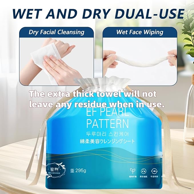 Face towels roll。Hanging face towel disposable，Disposable face towels, MIXUISEE cotton face cloths，super thick 150% face wipes, Suitable for makeup removal and cleansing (Thickened 70 PCS)