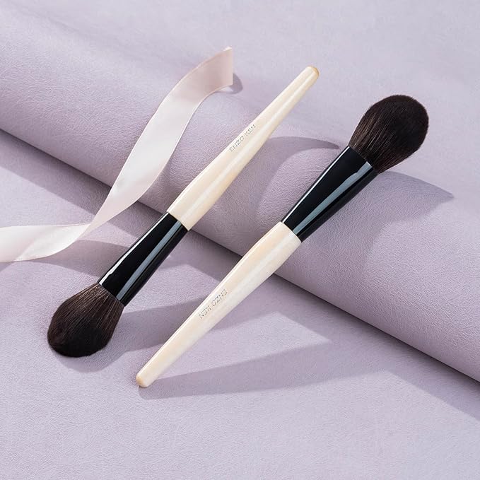 Natural Blush Brush, Black Goat Hair Makeup Brushes, Blush Makeup, Natural Hair Powder Brush, Detail Blush Brushes, Fluffy Blush Brush for Cheeks, Nose Contour Brush. (804B)