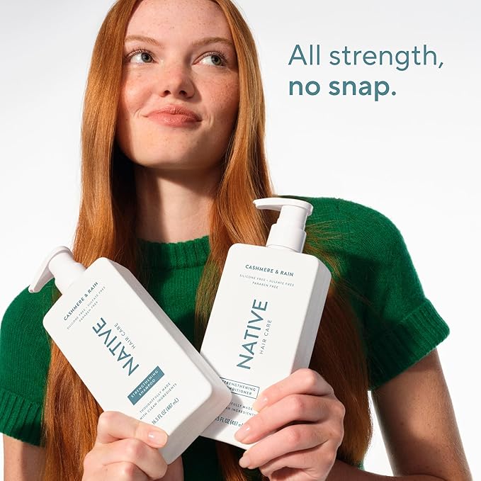 Native Cashmere & Rain Shampoo and Conditioner Contain Naturally Derived Ingredients | All Hair Types, Color & Treated, Fine to Dry Damaged, Sulfate & Dye Free - 2-Pack