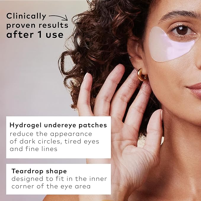 The Good Patch Brighten Up Hydrogel Under Eye Patches for Dark Circles and Puffy Eyes, Made with Niacinamide, Vitamin K, Pine Leaf Extract, Clinically Proven (18 Total Patch Sets)