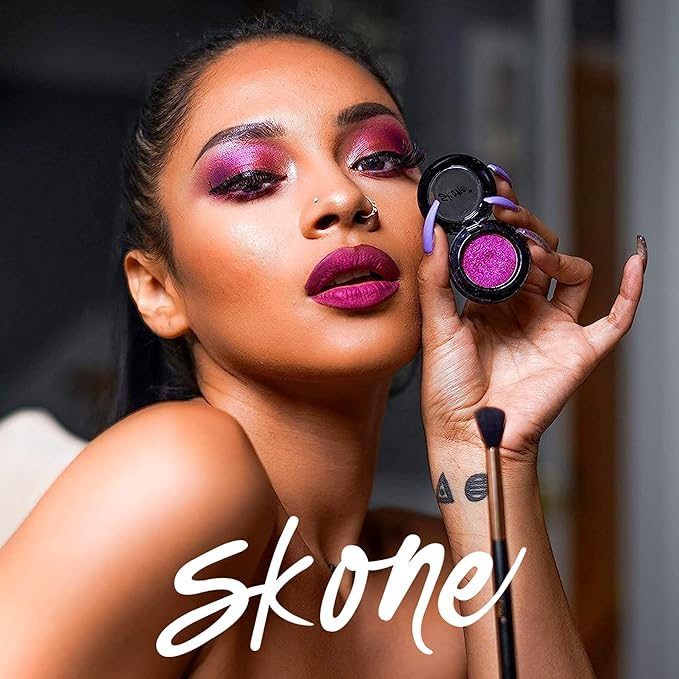Skone Cosmetics Blending Eye Brush - Luxe Premium Rose Gold and Synthetic Eye Blending Brush - Professional Grade Nylon Blending Brush Used To Blend Eye Shadow Edges and Fine Lines - Blending Brush For Makeup Eyeshadow - Cruelty Free Makeup Brushes