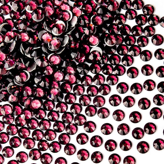 1440Pcs Amethyst Crystal Rhinestones,Glass Flatback Rhinestones Gemstones for Nail Face Makeup Art Crafts Clothes Decoration -(SS12,3.0mm,Amethyst)