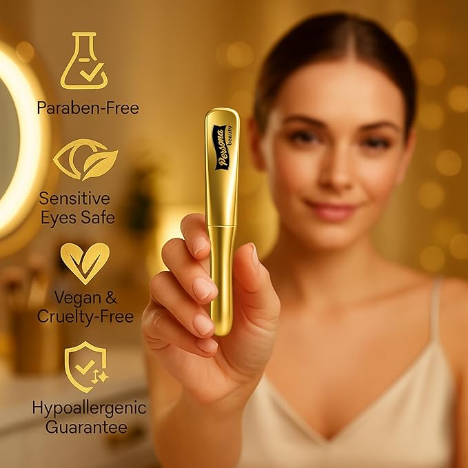 Eyelash Serum - Fast Acting Lash Growth Serum with Biotin Peptides Hyaluronic Acid for Longer Fuller Stronger Lashes in 2-4 Weeks – Vegan, Without Prostaglandin, Safe for Sensitive Eyes, 5ml