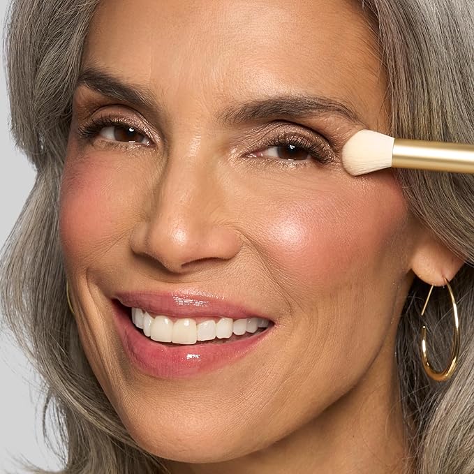 LAURA GELLER NEW YORK Cosmetic Professional Makeup Brushes - Cruelty-Free - 21 Dual-Ended Cheek + Eyeshadow Brush