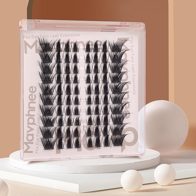 Fox Eye Lash Clusters Cat Eye Lash Extensions Wispy Manga Eyelash Clusters Anime Cluster Eyelash Extensions C-Curly & L-Curly Cluster Lashes Fairy Left & Right Eyelashes Clusters by Mavphnee