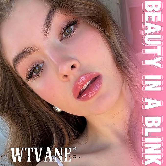 Wtvane Lash Clusters Kit Natural Cluster Eyelash Extensions Kit DIY Lash Extensions with 5-6mm Bottom Lashes 8-16mm Wispy Individual Lashes Invisible Band Lashes Venus False Eyelashes Clusters Kit