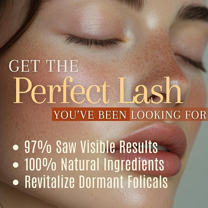 Eyelash Serum - Fast Acting Lash Growth Serum with Biotin Peptides Hyaluronic Acid for Longer Fuller Stronger Lashes in 2-4 Weeks – Vegan, Without Prostaglandin, Safe for Sensitive Eyes, 5ml