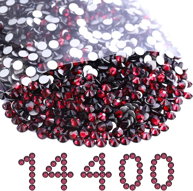 MEIBITE Flatback Rhinestones Bulk, 14400PCS Purple Rhinestones for Clothes DIY Decoration Crafts, Purple, SS10, 2.7-2.9mm