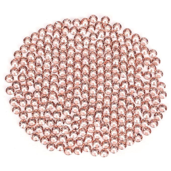 Rhinestones Flatback Rhinestones for Crafts Glass Nail Rhinestones Nail Gems Crystals Non Hotfix Rhinestones for Makeup Bags Shoes Decoration DIY(SS8,1440pcs,Champagne)