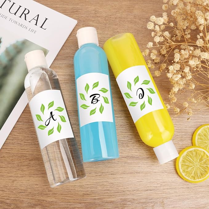 KUKLIPJIM 25 Pack 8 oz Plastic Bottles with White Top Caps, Clear Empty Bottles, Cosmetic Containers for Lotion and Shampoo, Cream, Travel-Friendly Bottles, BPA-Free for Liquids and Personal Care