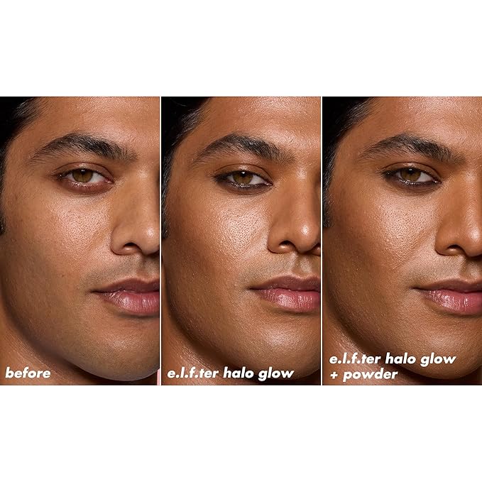 e.l.f. Halo Glow Powder Filter, Ultra-fine Finishing Powder, Smooths The Look of Pores & Fine Lines, Creates A Soft-Focus Glow, Vegan & Cruelty-Free, Tan Neutral Warm