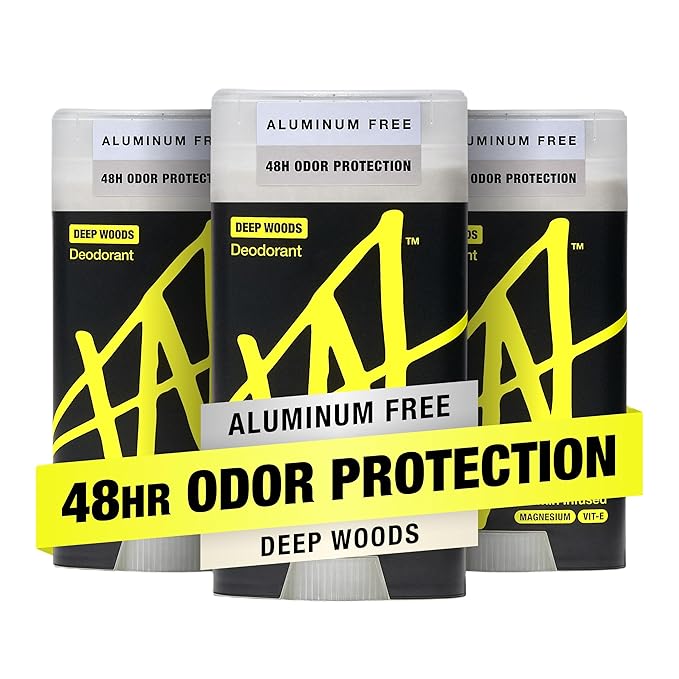 W by Jake Paul Aluminum-Free Deodorant, Odor Blocking, Vitamin-Infused Deodorant for Men - Deep Woods 2.6 oz (Pack of 3)