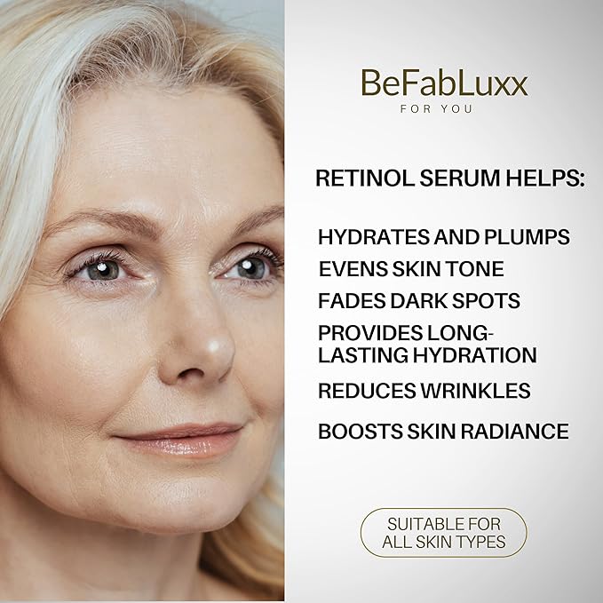 Retinol Night Serum Complex Anti-Aging Facial Serum Firms Face & Neck Hyaluronic Acid, Niacinamide, Collagen, C & E, Glycolic Acid, Squalane Deep Moisturizing Skin Care for Women 1.7 fl oz