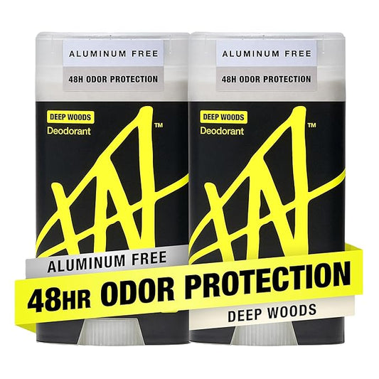 W by Jake Paul Aluminum-Free Deodorant, Odor Blocking, Vitamin-Infused Deodorant for Men - Deep Woods 2.6 oz (Pack of 2)