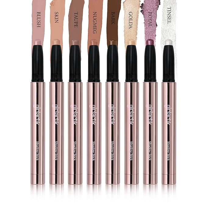 Girlactik Shadow Stick – Long-Wearing Cream Eyeshadow Stick, Blendable & Smudge-Resistant Eye Makeup – Vegan, Cruelty-Free, Easy One-Swipe Application (Bark)