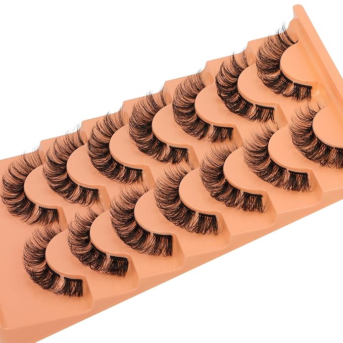 Natural Cluster Lashes Wispy False Eyelashes Individual Lashes Mink Strips Eyelash Extensions DIY Lashes 7 Pairs Multipack by Eefofnn