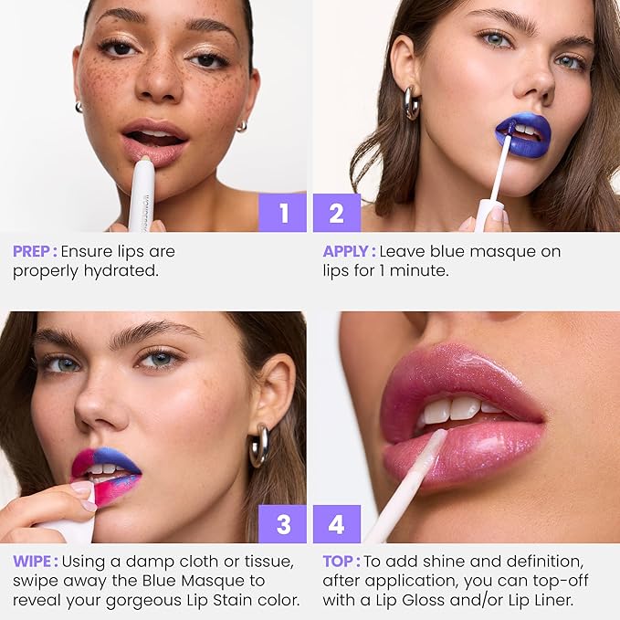 Wonderskin Wonder Blading All Day Lip Stain Peel Off Masque - Long Lasting, Waterproof and Transfer Proof Pink Lip Tint, Matte Finish Peel Off Makeup (Beautiful Masque)