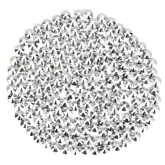 SS30 Silver Rhinestones - 288pcs Non-Hotfix Glass Nail Gems for Crafts, Makeup Bags, Shoes & DIY Decoration