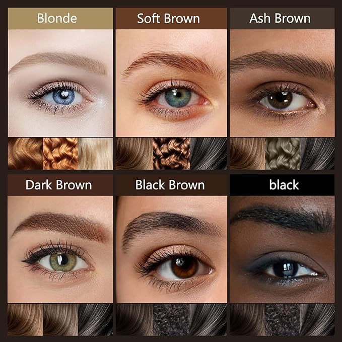 Eyebrow Pen, Soleira Waterproof Eyebrow Pencil with 4 Tip Microblading Eyebrow Pen and Dual-ended Eyebrow Brush, for Natural-Looking Brows, Long-Lasting, Reddish Brown