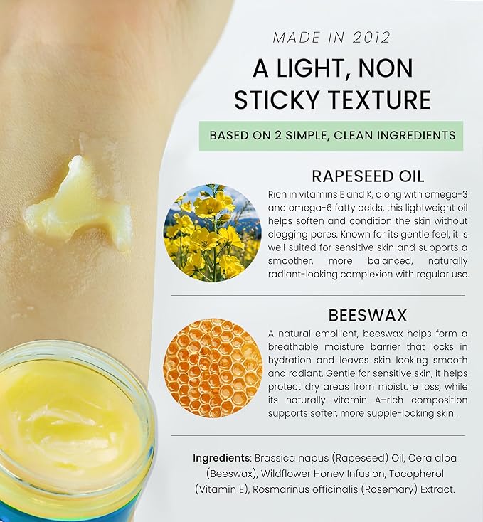 Beesalene Original Unpetroleum - 100% Natural & Hypoallergenic Alternative to Petroleum Jelly - Lips, Hands, Feet, Makeup Remover and More (8 Ounce)