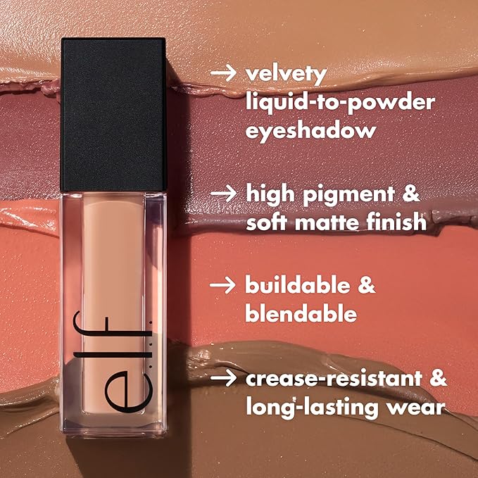 e.l.f. Liquid Velvet Eyeshadow, Crease-Resistant Liquid-to-Powder Eyeshadow For A Rich, Soft-Matte Finish, Vegan & Cruelty-Free, Currant Mood