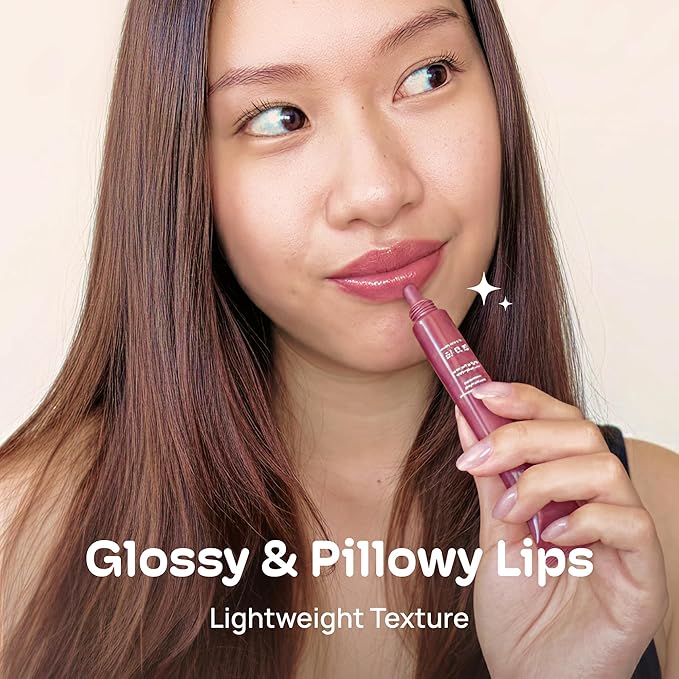 MIXIK 123 Lip Jelly, Sheer Glossy Lip Gloss with Vitamin 10 Complex & Nourishing Oils, Hydrating, Vegan, Cruelty-Free, Non-Sticky Jelly Lip Stain, 0.3 fl oz (9ml) (Crushed Plum)