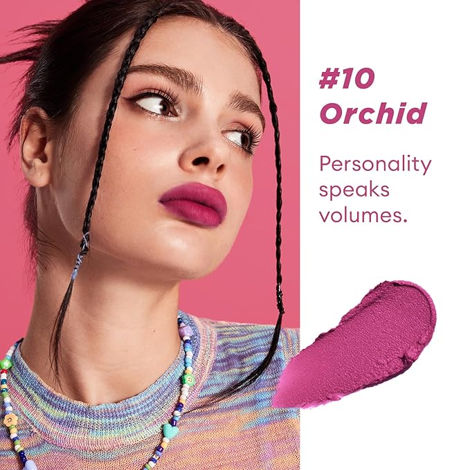 ITY Velvet Matte Finish Lip Stain-Mousse Textured Lip Clay, Conceals Lip Lines, Rich Pigment Lip Tint Lipsticks,3 Pack, 0.14 oz (4g) in Petal, Berrylicious, Orchid