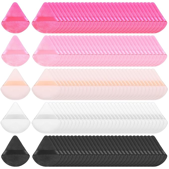 160PCS Powder Puffs for Face Powder, Soft Triangle Makeup Puff for Setting Powder, Makeup Powder Puff for Loose Powder and Press Powder, Wet Dry Makeup Sponge, Makeup Tools
