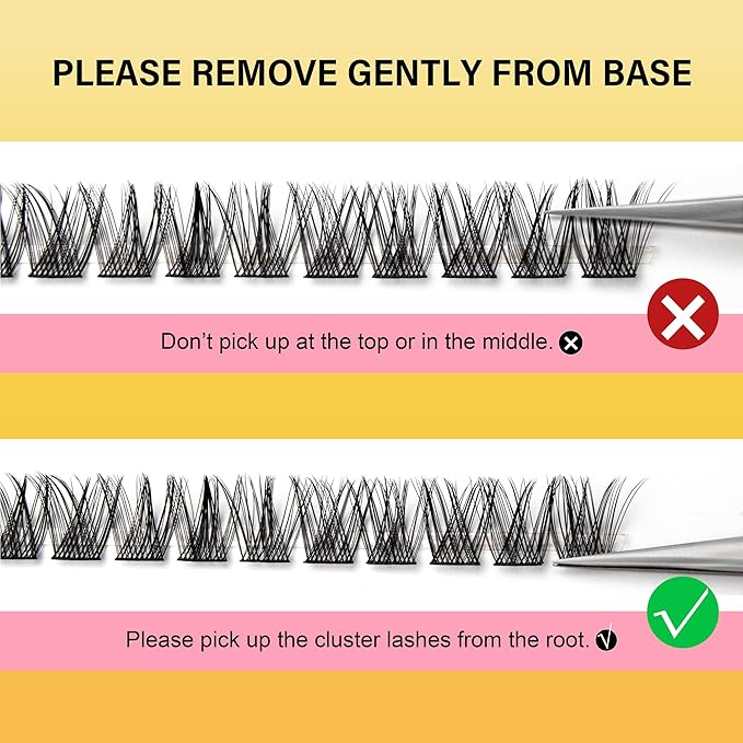 VYRILA Lash Clusters 8-16mm, False Eyelashes 144pcs, Cluster Eyelash Extensions Matte Black Soft, Diy Lash Extensions D Curl Natural Lash Clusters Faux Mink Lashes Wispy（Sway,144pcs,0.07,D,8-16MIX)