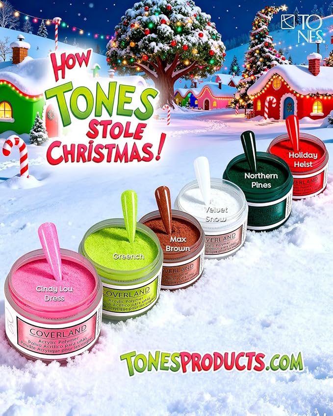 Tones Coverland Acrylic Nail Powder "Max Brown" - Limited Edition Acrylic Powder for Nail Design, Sculpting, and Masking Nail Bed Imperfections - Professional Acrylic Nail Supplies - (1.5 Oz)