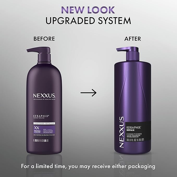 Nexxus Keraphix ProteinFusion Conditioner with Keratin Protein and Black Rice Conditioner for Damaged Hair 33.8 oz