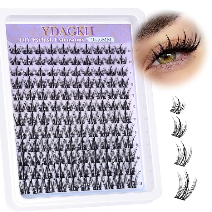 Lash Clusters Manga Eyelash Clusters Spiky Cluster Eyelash Extensions 10-16mm Anime Lash Extension C Curly Cosplay Doll Cluster Eyelashes 120Pcs DIY Individual Cluster Lashes Thin Band