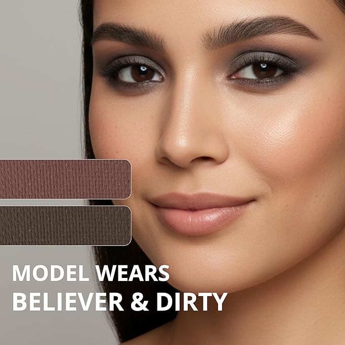 Lamora Attraction Eyeshadow Palette - 12 Soft Brown Shadows, Multi-Use Eye Makeup Palette with Matte & Shimmer Finishes, Ultra-Blendable Everyday Neutrals, Long-lasting Wear, Travel Makeup with Mirror