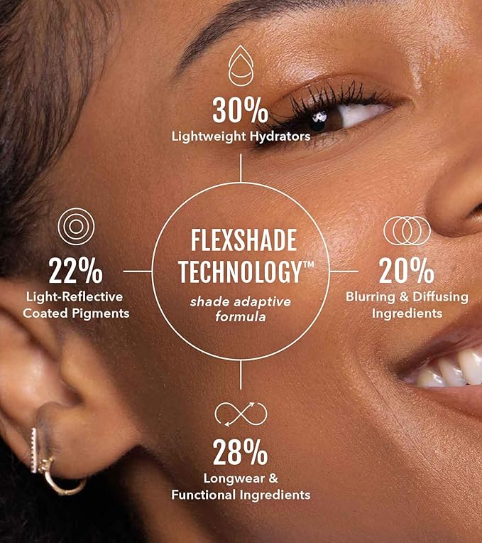 No Makeup Makeup Long-Lasting Lightweight Foundation & Brush Duo | Cruelty-Free, Fragrance-Free, Buildable, Transfer-Proof Makeup (Natural)