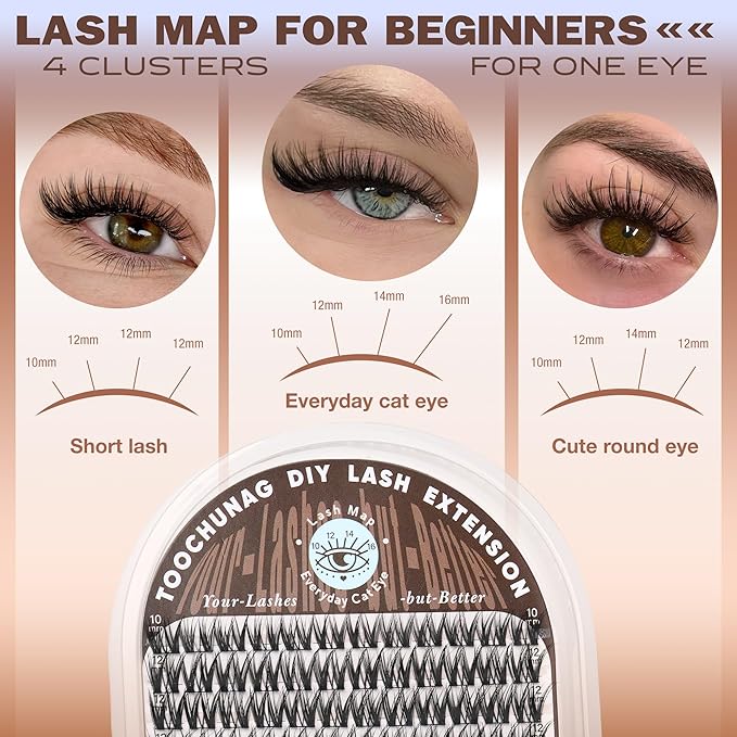 Flora Lash Clusters Wispy Volume Eyelash Clusters Natural DIY Eyelash Extension Soft Lashes Individual False Eyelashes Clusters by TOOCHUNAG
