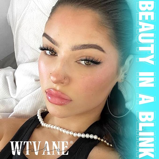 Wtvane Lash Clusters Kit Wispy Eyelash Clusters Manga Lash Extensions Kit 8-16mm Natural Cluster Eyelash Extensions Fairy False Lashes DIY Individual Lashes Clusters Kit Spikes Lash Clusters