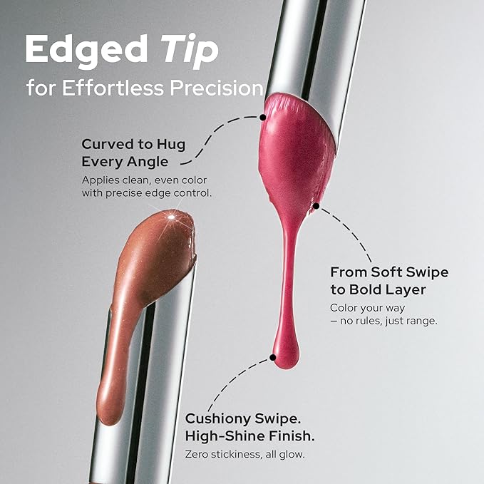 Unseen Balloon Tint, 9 Colors for All Skin Types. Buildable Color, Long Lasting Glossy Lip Stains, Lightweight Lip Gloss Make up, Holiday Stocking Stuffer (652 See-through, 0.11 oz)