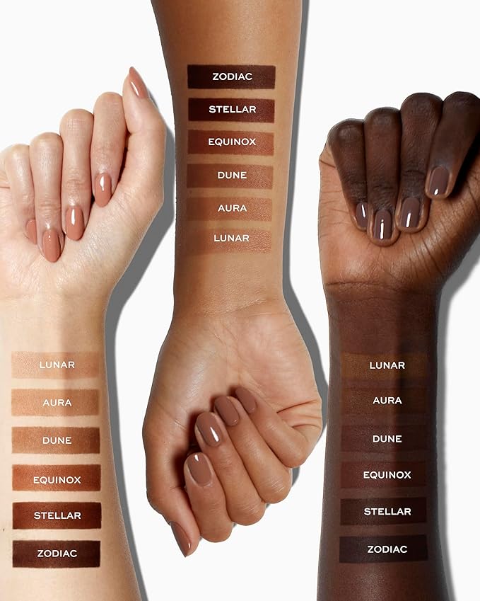 MAKE Beauty Skin Mimetic Microsuede Bronzer Powder - Matte Bronzing Powder Contour, Buildable Formula, Non Comedogenic, Long Lasting Color. Shade - Aura for Light to Medium Skin